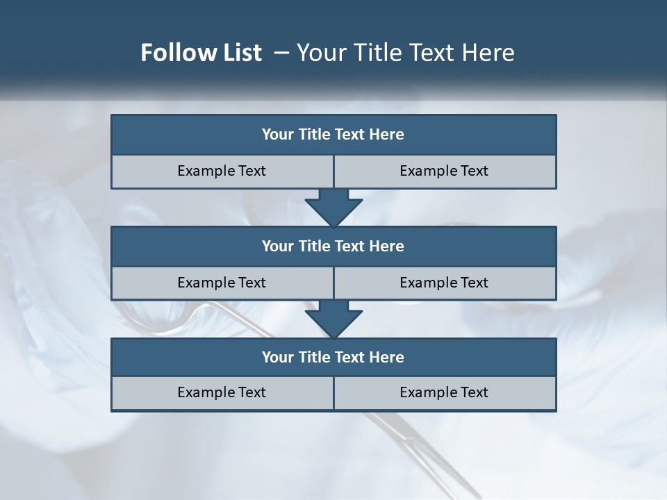 A Person In Blue Gloves Holding A Pair Of Scissors PowerPoint Template