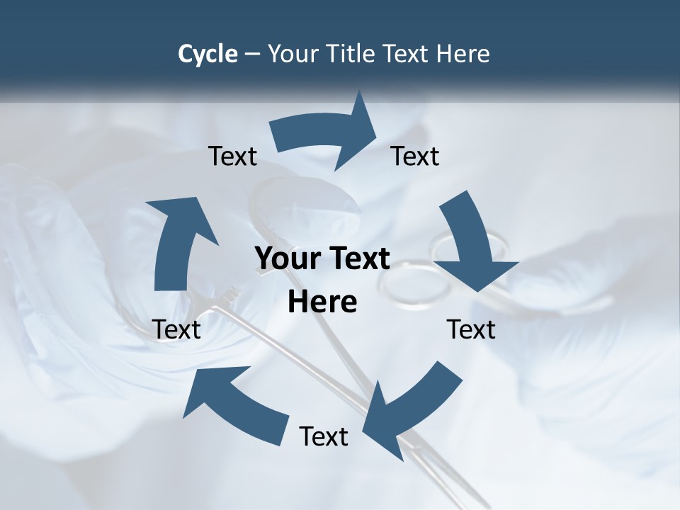 A Person In Blue Gloves Holding A Pair Of Scissors PowerPoint Template