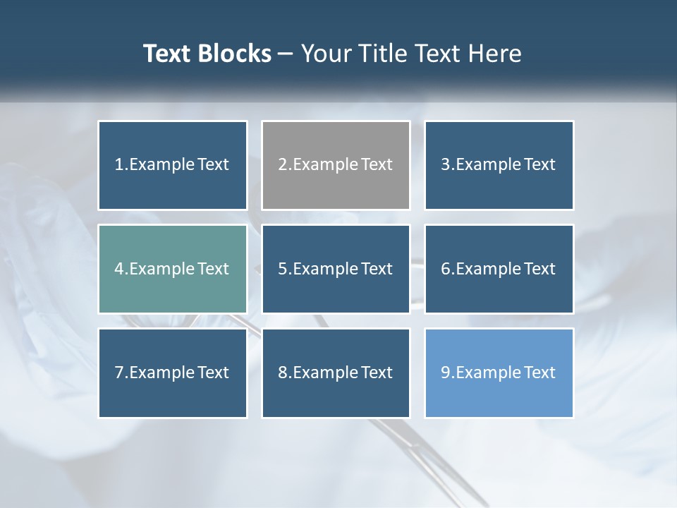 A Person In Blue Gloves Holding A Pair Of Scissors PowerPoint Template