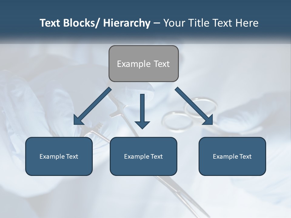 A Person In Blue Gloves Holding A Pair Of Scissors PowerPoint Template