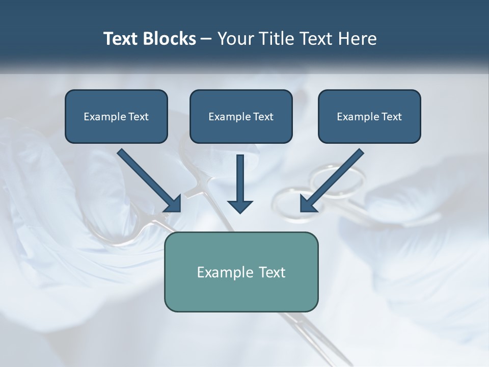 A Person In Blue Gloves Holding A Pair Of Scissors PowerPoint Template