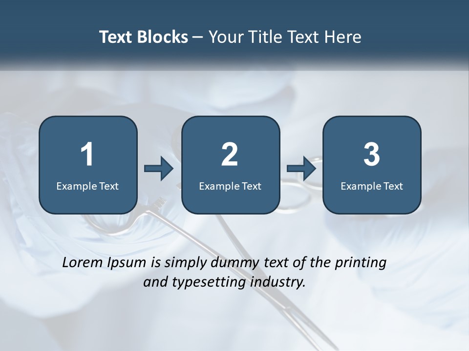 A Person In Blue Gloves Holding A Pair Of Scissors PowerPoint Template