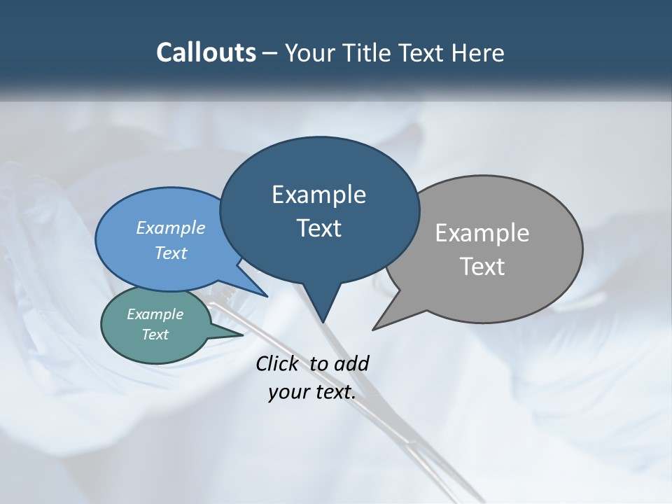 A Person In Blue Gloves Holding A Pair Of Scissors PowerPoint Template