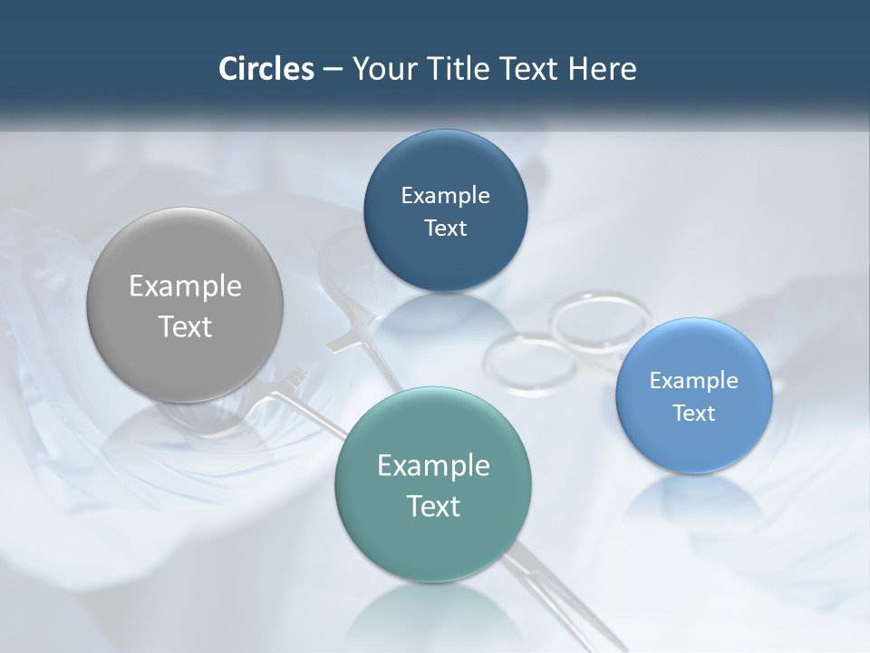 A Person In Blue Gloves Holding A Pair Of Scissors PowerPoint Template