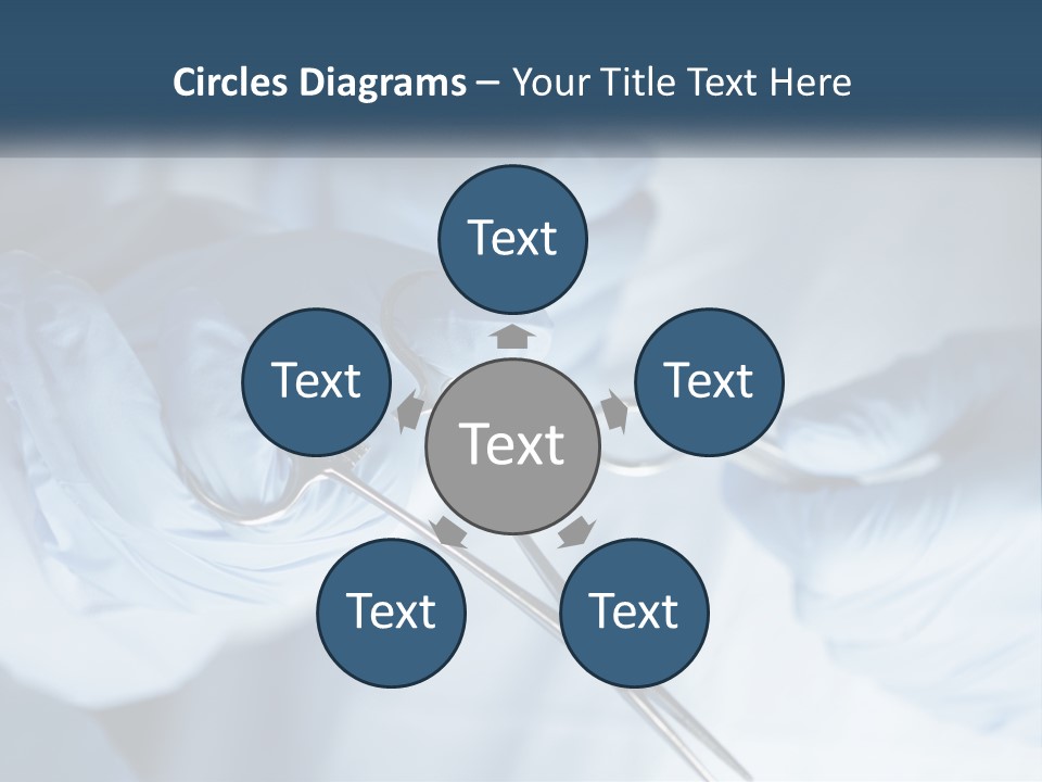 A Person In Blue Gloves Holding A Pair Of Scissors PowerPoint Template