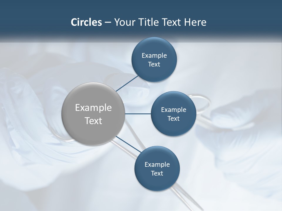 A Person In Blue Gloves Holding A Pair Of Scissors PowerPoint Template