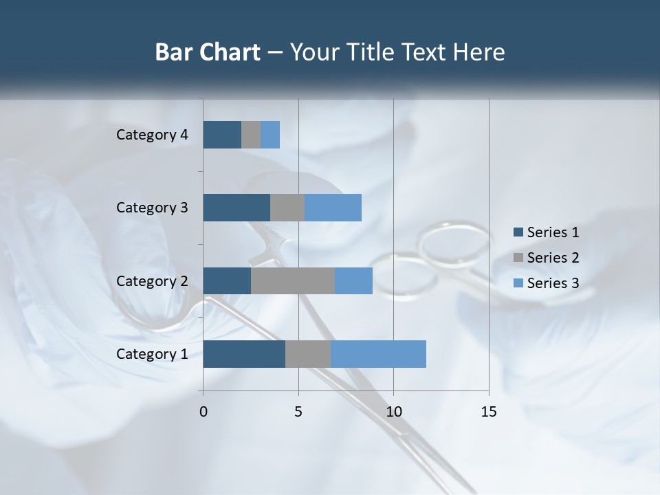 A Person In Blue Gloves Holding A Pair Of Scissors PowerPoint Template