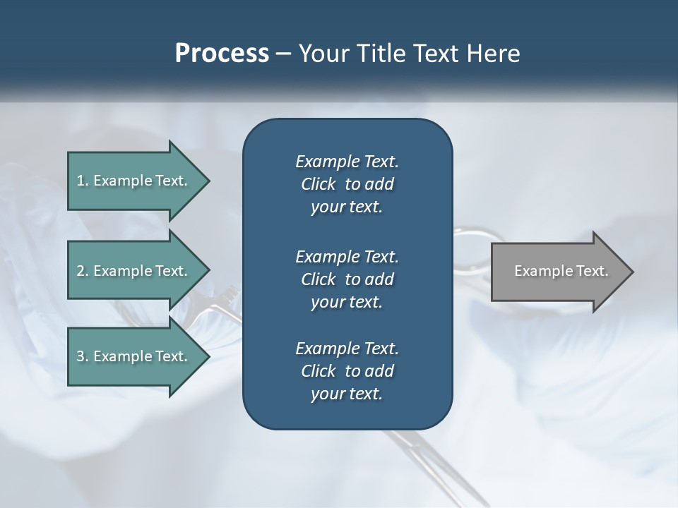 A Person In Blue Gloves Holding A Pair Of Scissors PowerPoint Template
