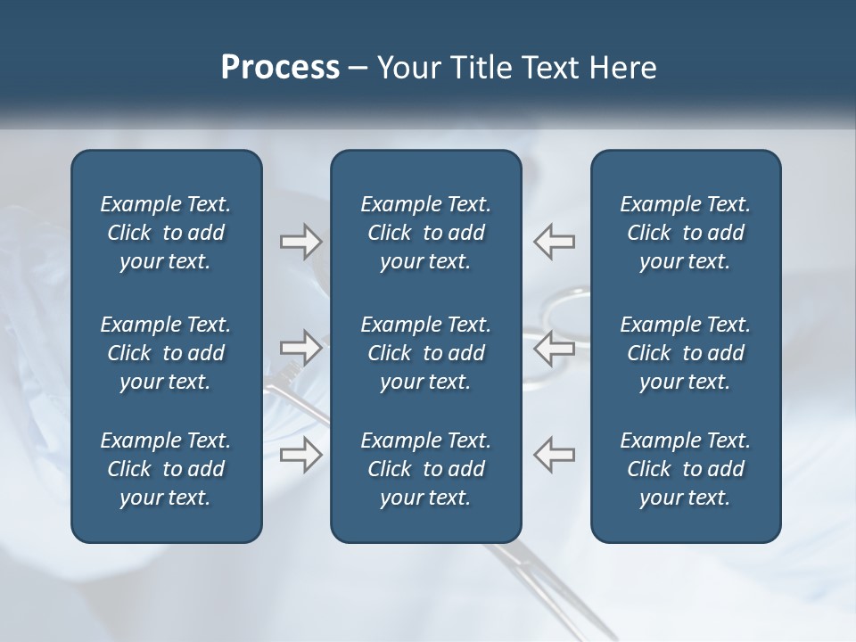 A Person In Blue Gloves Holding A Pair Of Scissors PowerPoint Template