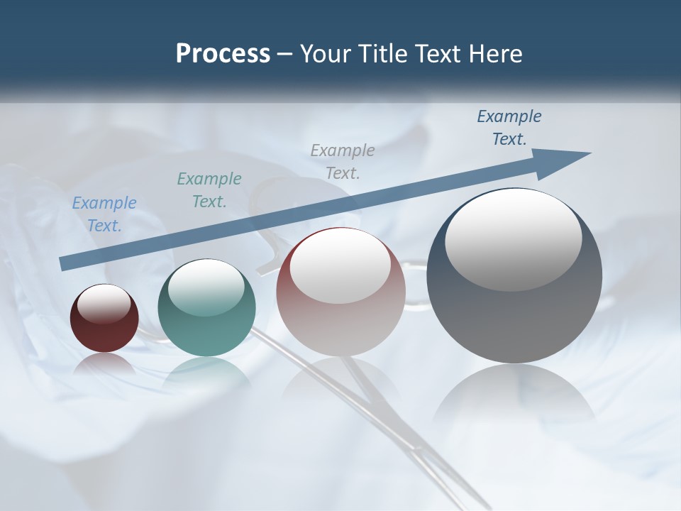 A Person In Blue Gloves Holding A Pair Of Scissors PowerPoint Template