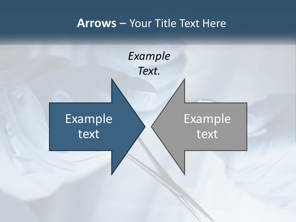 A Person In Blue Gloves Holding A Pair Of Scissors PowerPoint Template