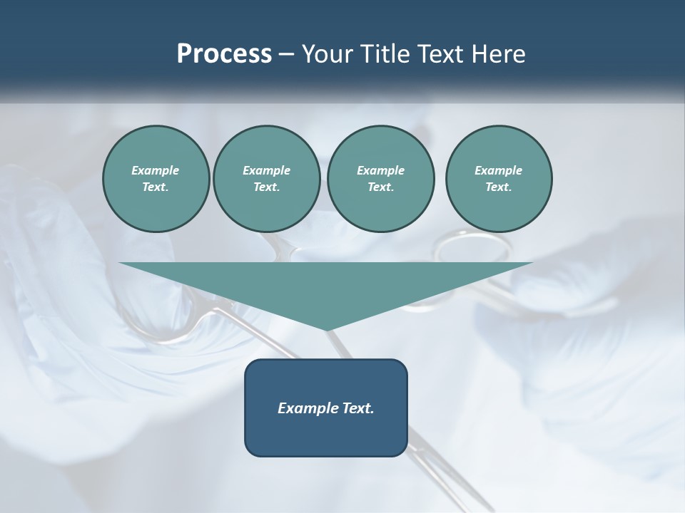 A Person In Blue Gloves Holding A Pair Of Scissors PowerPoint Template