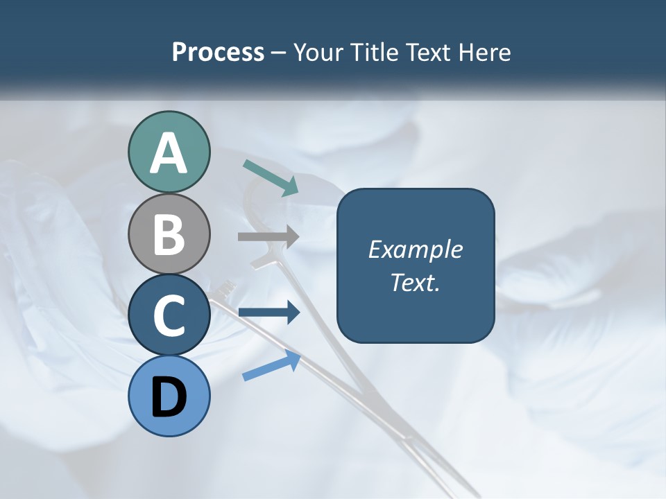 A Person In Blue Gloves Holding A Pair Of Scissors PowerPoint Template