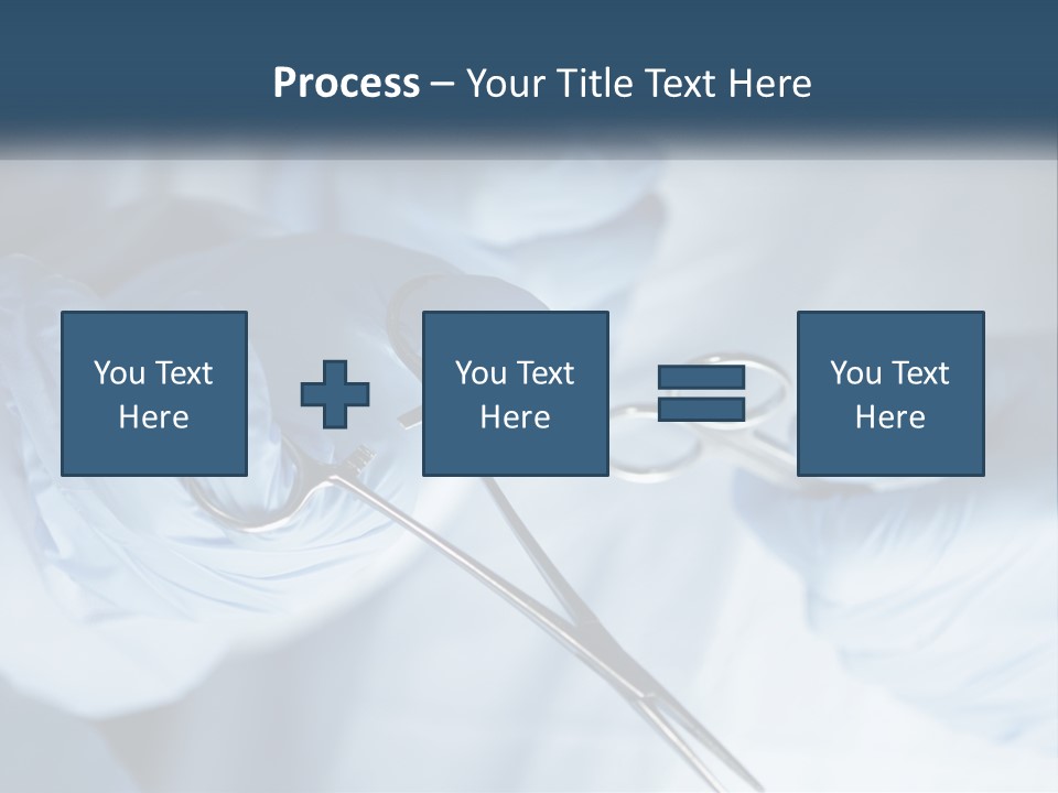 A Person In Blue Gloves Holding A Pair Of Scissors PowerPoint Template