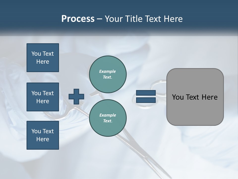 A Person In Blue Gloves Holding A Pair Of Scissors PowerPoint Template
