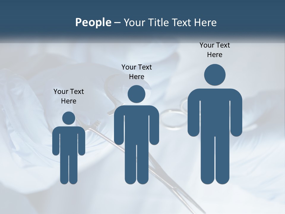 A Person In Blue Gloves Holding A Pair Of Scissors PowerPoint Template