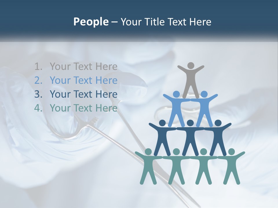 A Person In Blue Gloves Holding A Pair Of Scissors PowerPoint Template