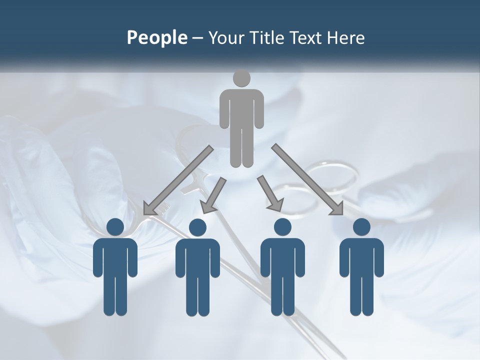 A Person In Blue Gloves Holding A Pair Of Scissors PowerPoint Template