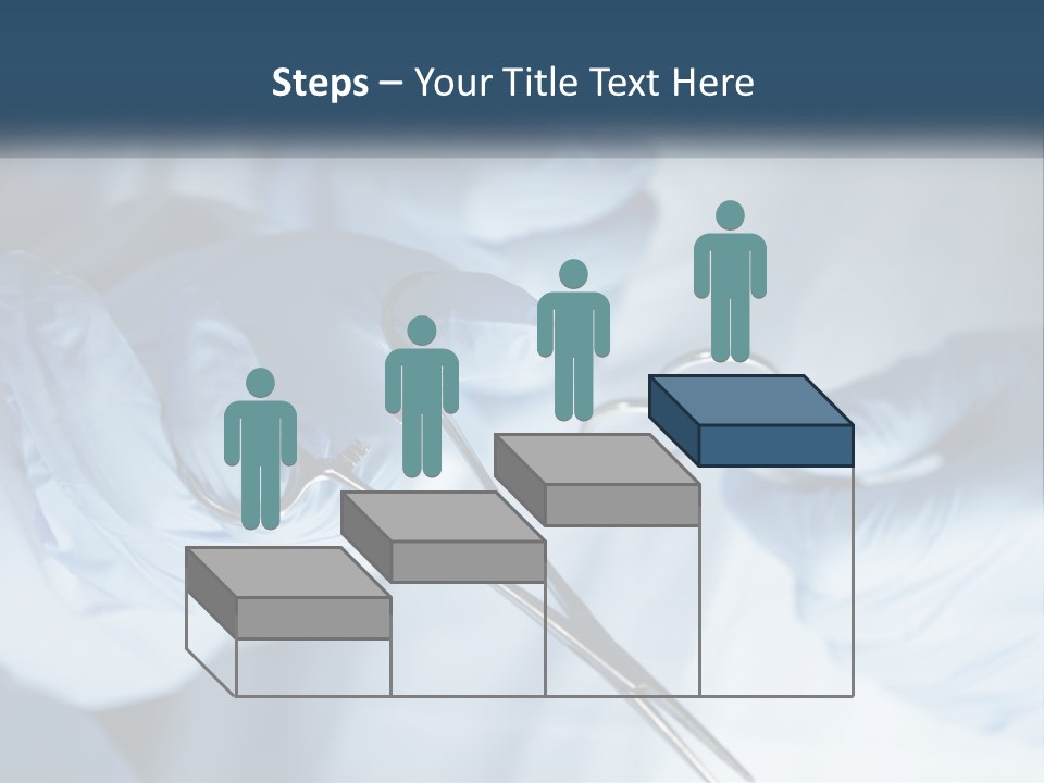 A Person In Blue Gloves Holding A Pair Of Scissors PowerPoint Template