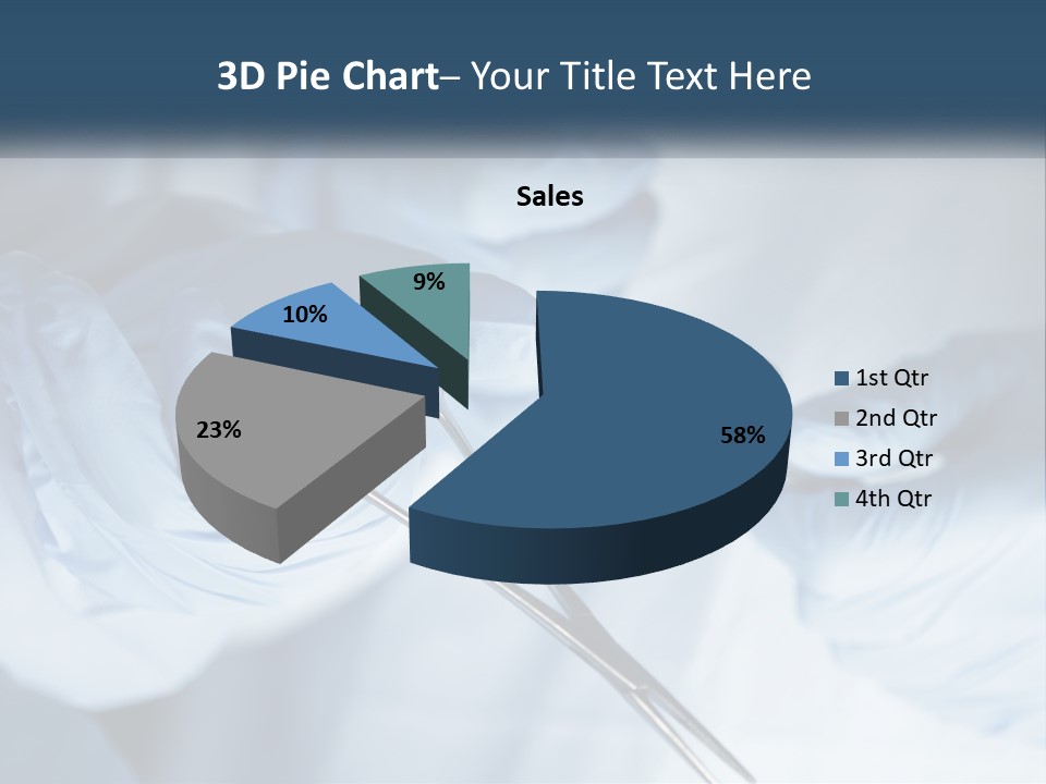 A Person In Blue Gloves Holding A Pair Of Scissors PowerPoint Template