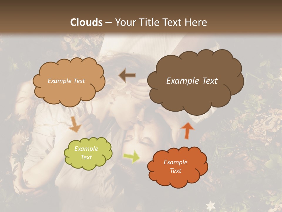 A Man And A Little Girl Laying On The Ground PowerPoint Template