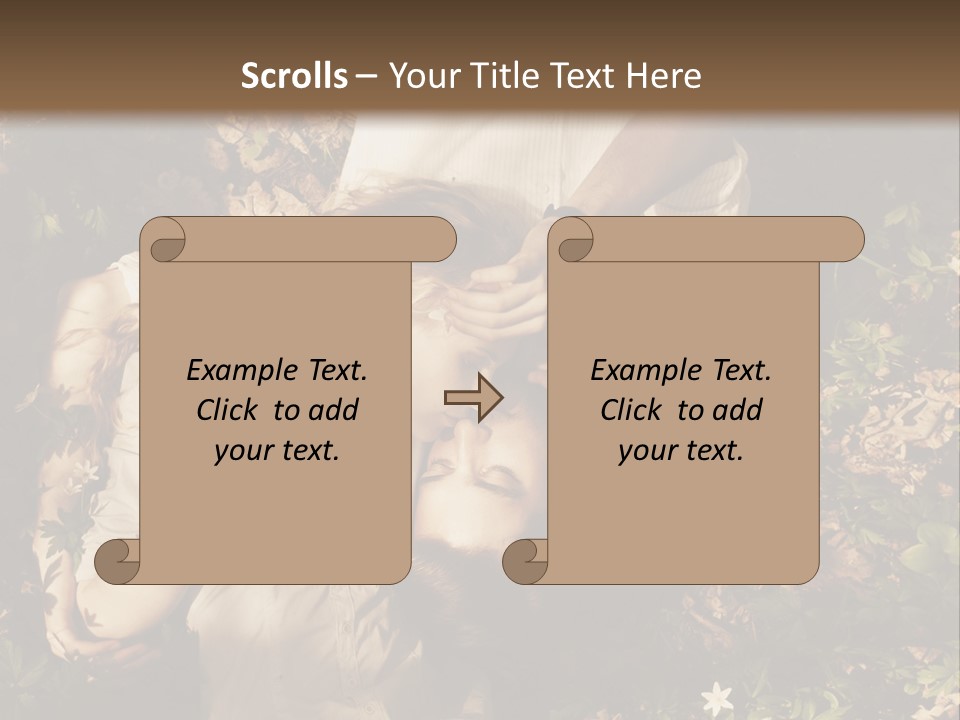 A Man And A Little Girl Laying On The Ground PowerPoint Template
