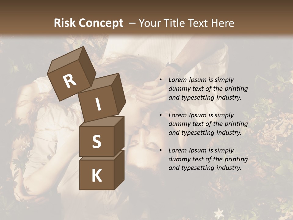 A Man And A Little Girl Laying On The Ground PowerPoint Template