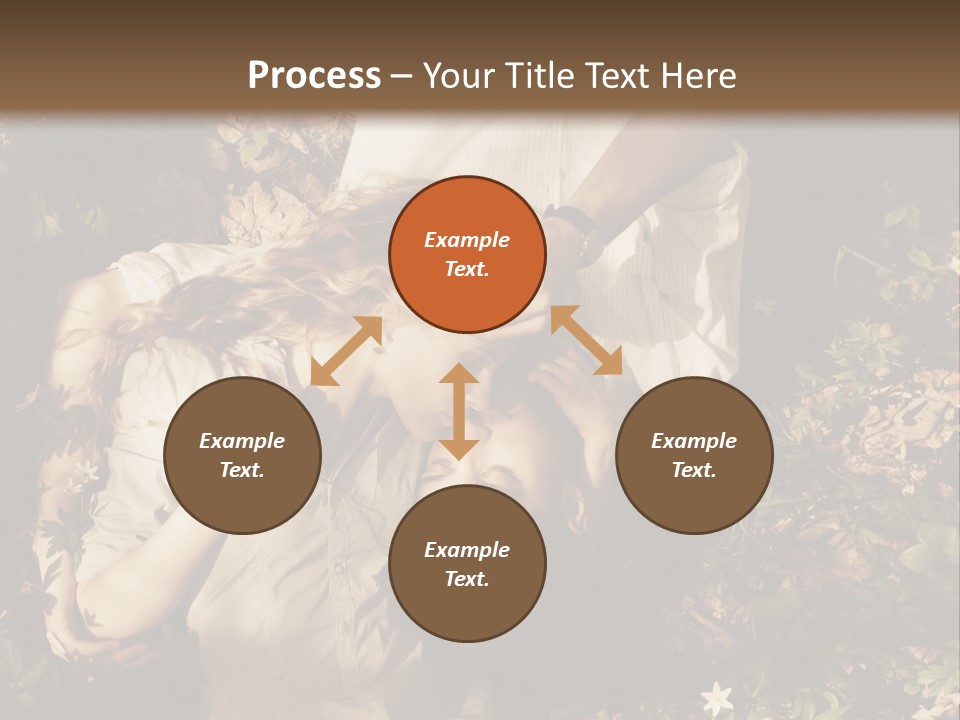 A Man And A Little Girl Laying On The Ground PowerPoint Template