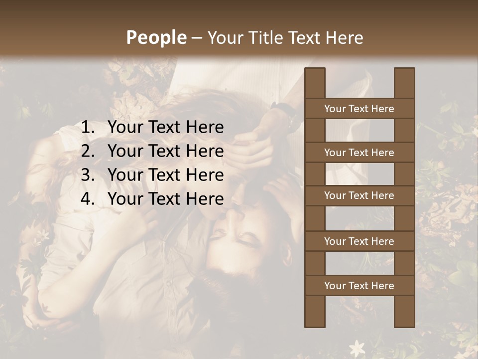 A Man And A Little Girl Laying On The Ground PowerPoint Template