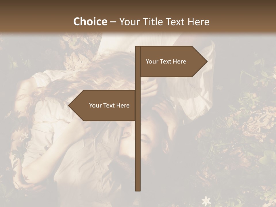 A Man And A Little Girl Laying On The Ground PowerPoint Template