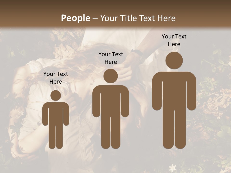 A Man And A Little Girl Laying On The Ground PowerPoint Template