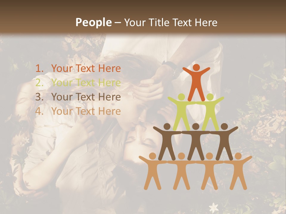 A Man And A Little Girl Laying On The Ground PowerPoint Template