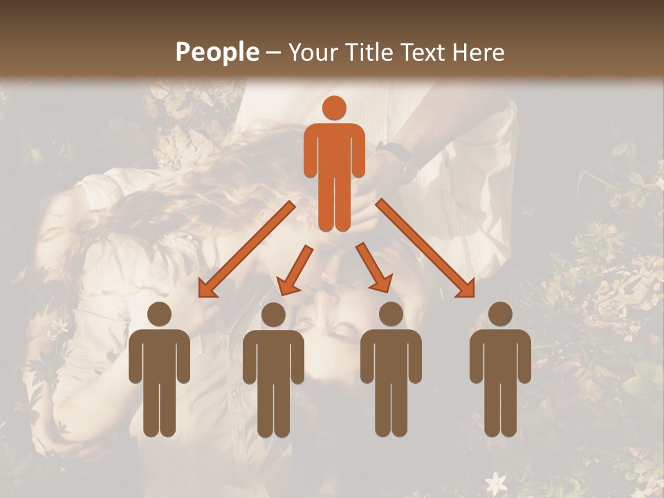 A Man And A Little Girl Laying On The Ground PowerPoint Template