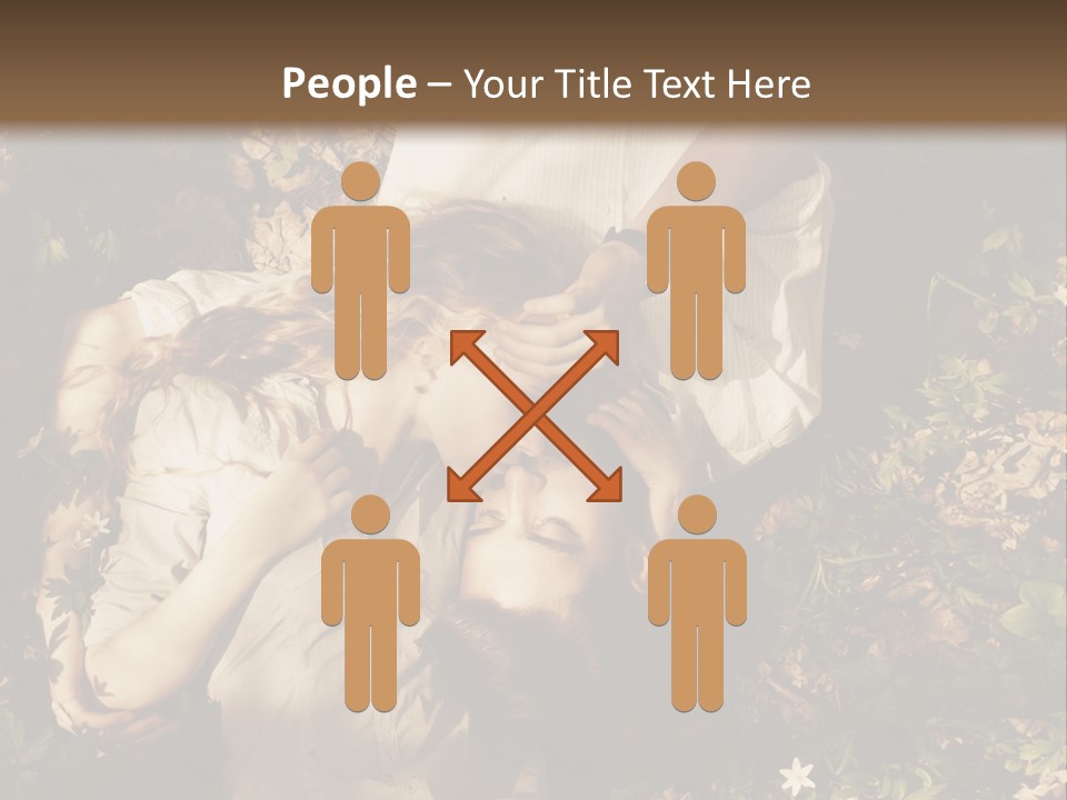 A Man And A Little Girl Laying On The Ground PowerPoint Template