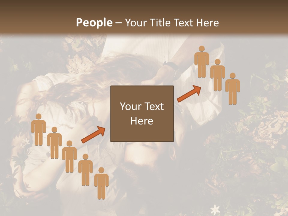 A Man And A Little Girl Laying On The Ground PowerPoint Template