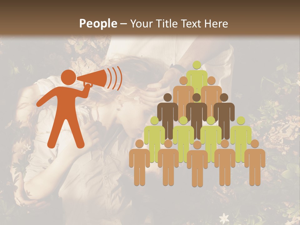 A Man And A Little Girl Laying On The Ground PowerPoint Template