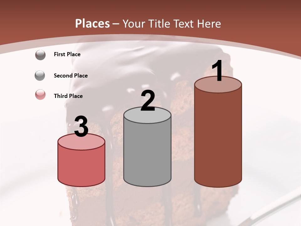 A Piece Of Cake On A Plate With A Fork PowerPoint Template