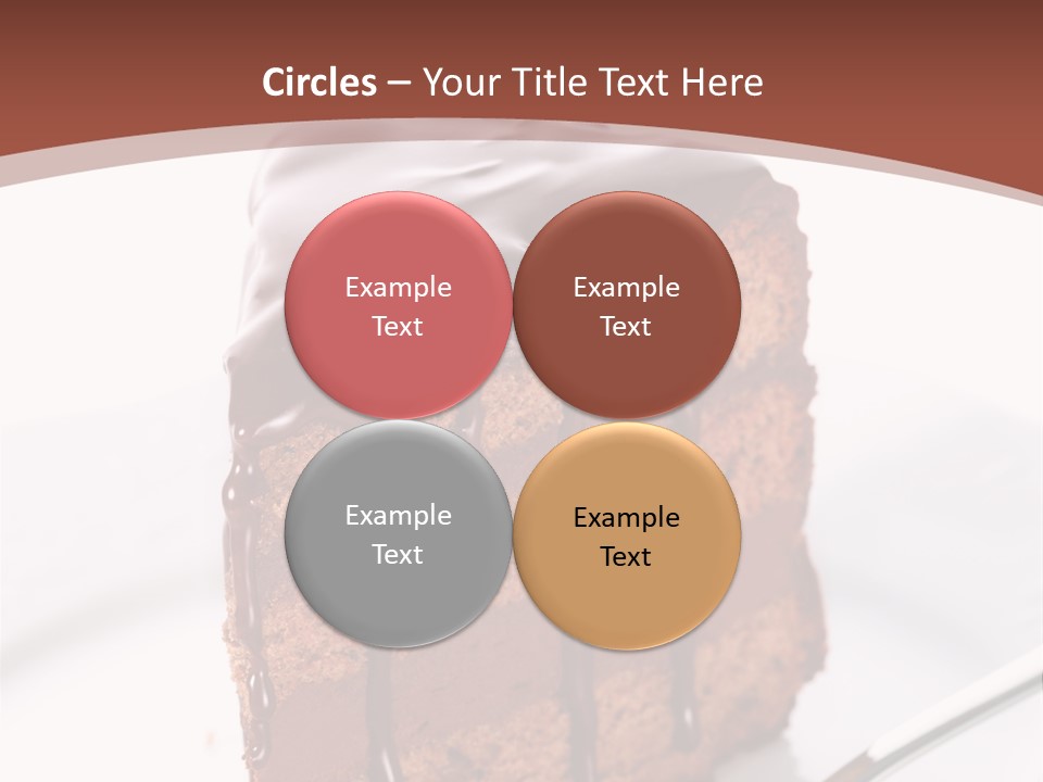 A Piece Of Cake On A Plate With A Fork PowerPoint Template