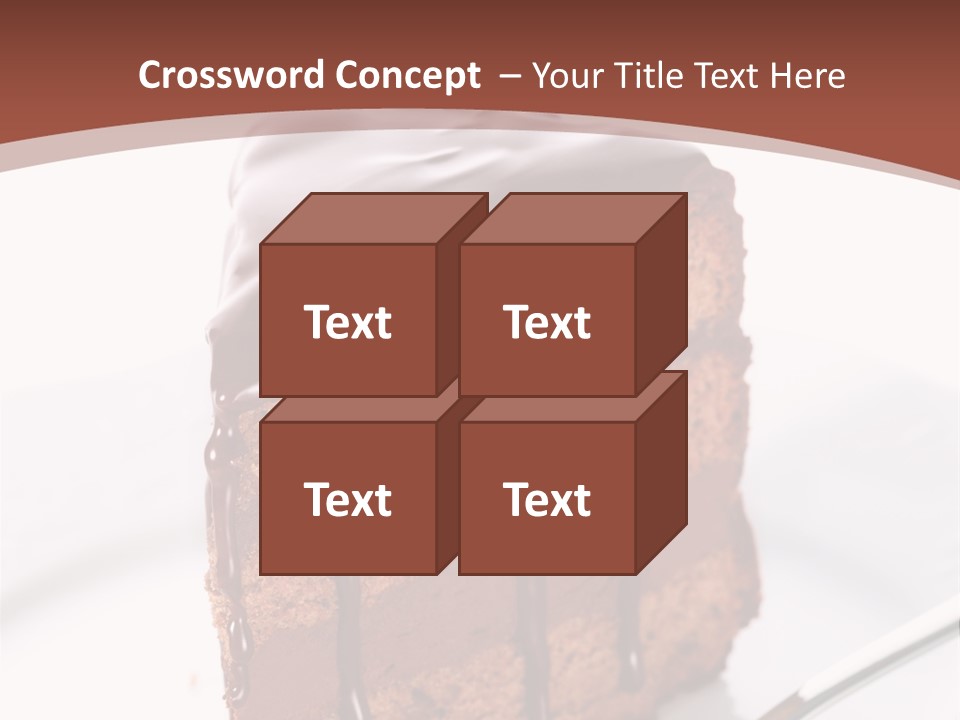 A Piece Of Cake On A Plate With A Fork PowerPoint Template