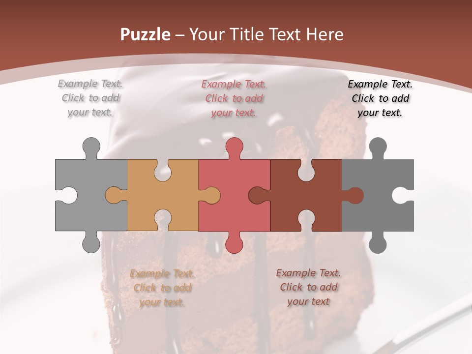 A Piece Of Cake On A Plate With A Fork PowerPoint Template