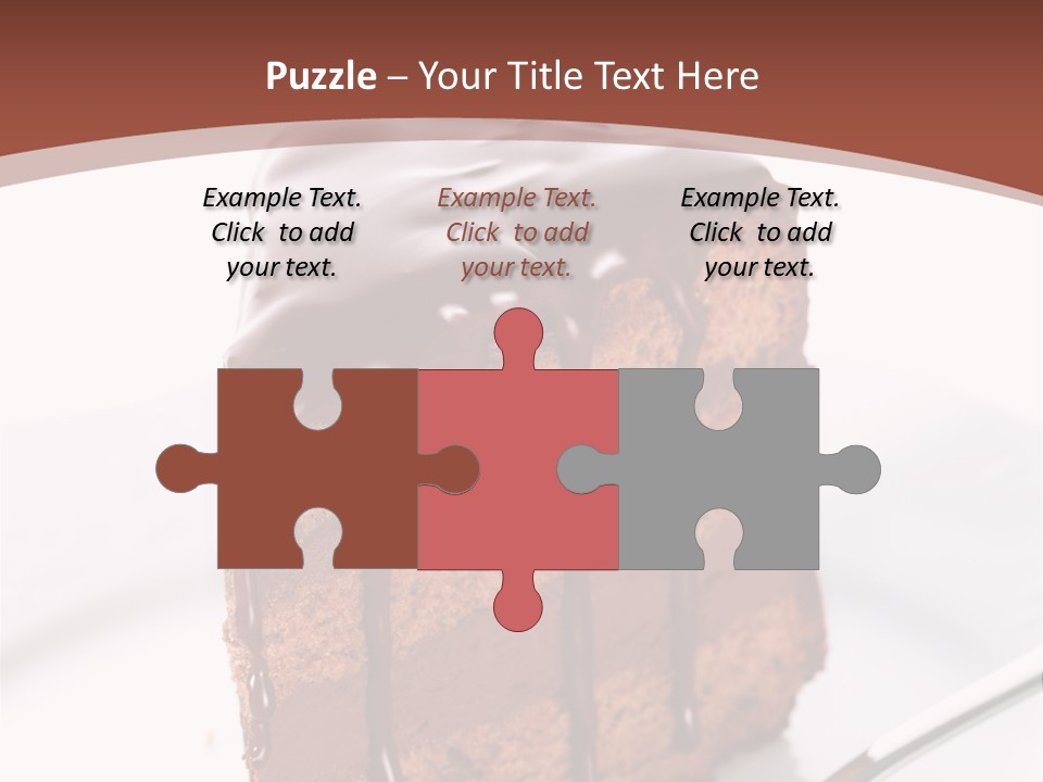 A Piece Of Cake On A Plate With A Fork PowerPoint Template