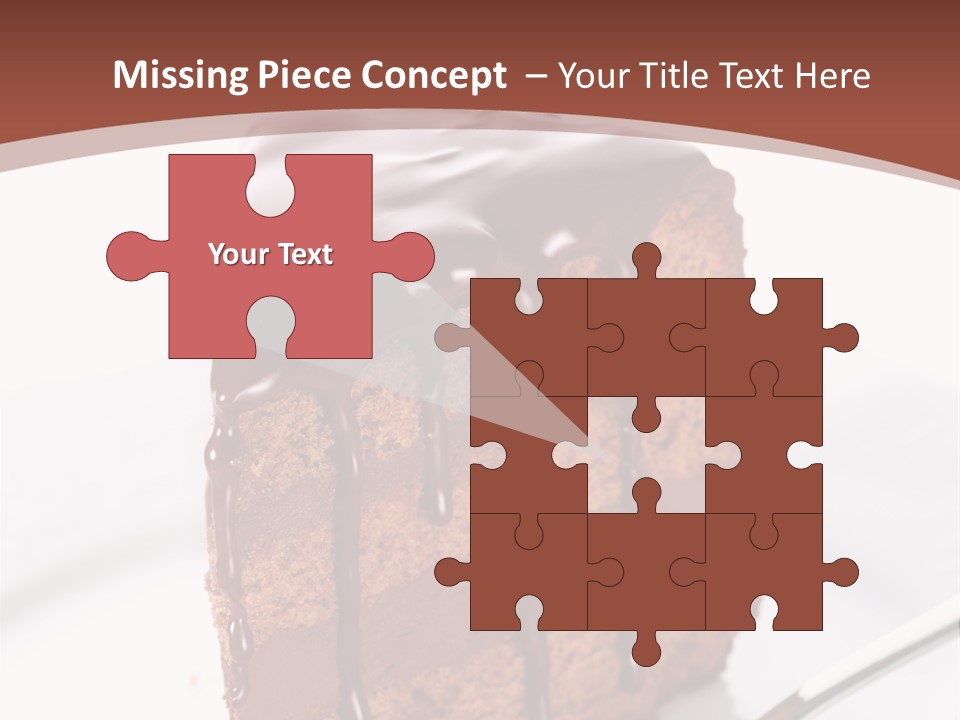 A Piece Of Cake On A Plate With A Fork PowerPoint Template