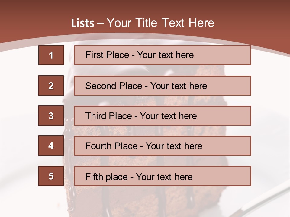 A Piece Of Cake On A Plate With A Fork PowerPoint Template