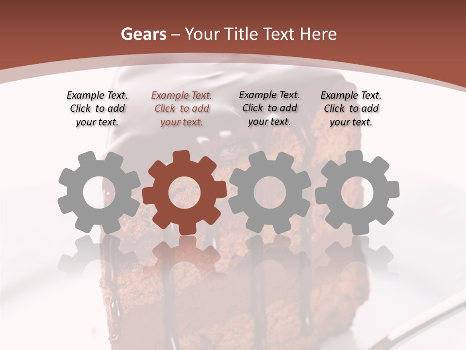 A Piece Of Cake On A Plate With A Fork PowerPoint Template