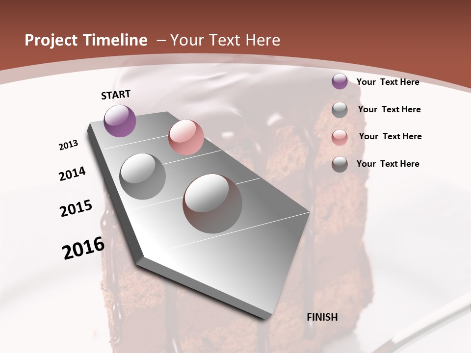 A Piece Of Cake On A Plate With A Fork PowerPoint Template