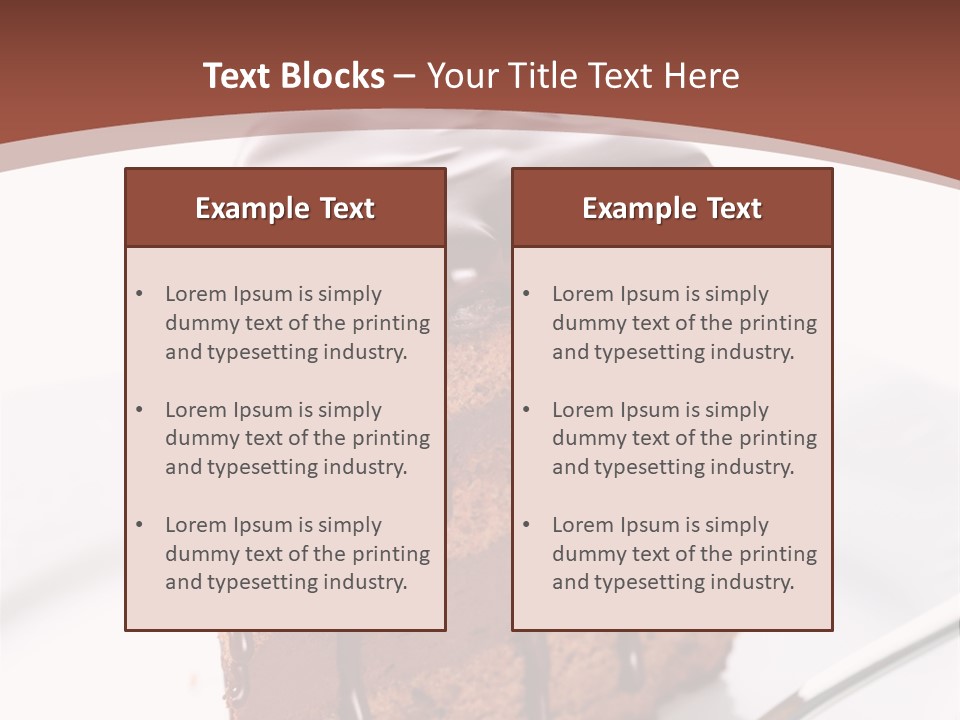 A Piece Of Cake On A Plate With A Fork PowerPoint Template