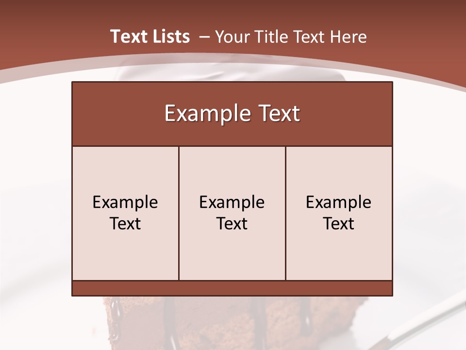 A Piece Of Cake On A Plate With A Fork PowerPoint Template