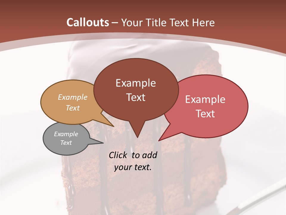 A Piece Of Cake On A Plate With A Fork PowerPoint Template