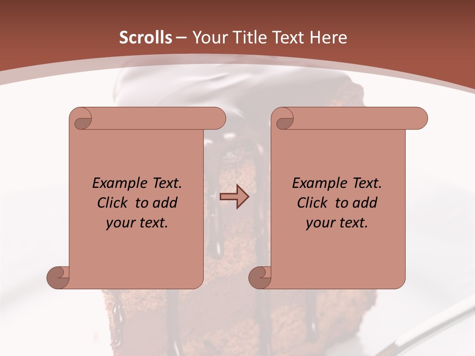 A Piece Of Cake On A Plate With A Fork PowerPoint Template