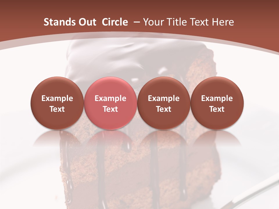 A Piece Of Cake On A Plate With A Fork PowerPoint Template